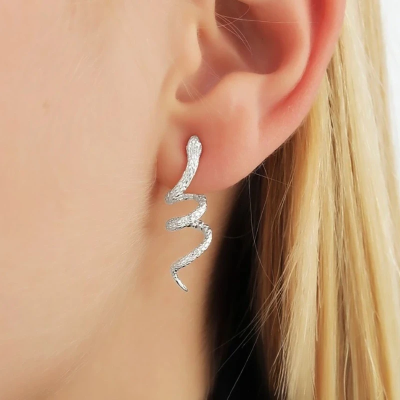Fashion Punk Gothic Snake Shaped Earrings for Women, Trendy Women\'s Personalized Party Gifts, Gifts for Girlfriends