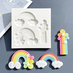 Rainbow Silicone Sugarcraft Mold Resin Tools Cupcake Baking Mould Fondant Cake Decorating Tools