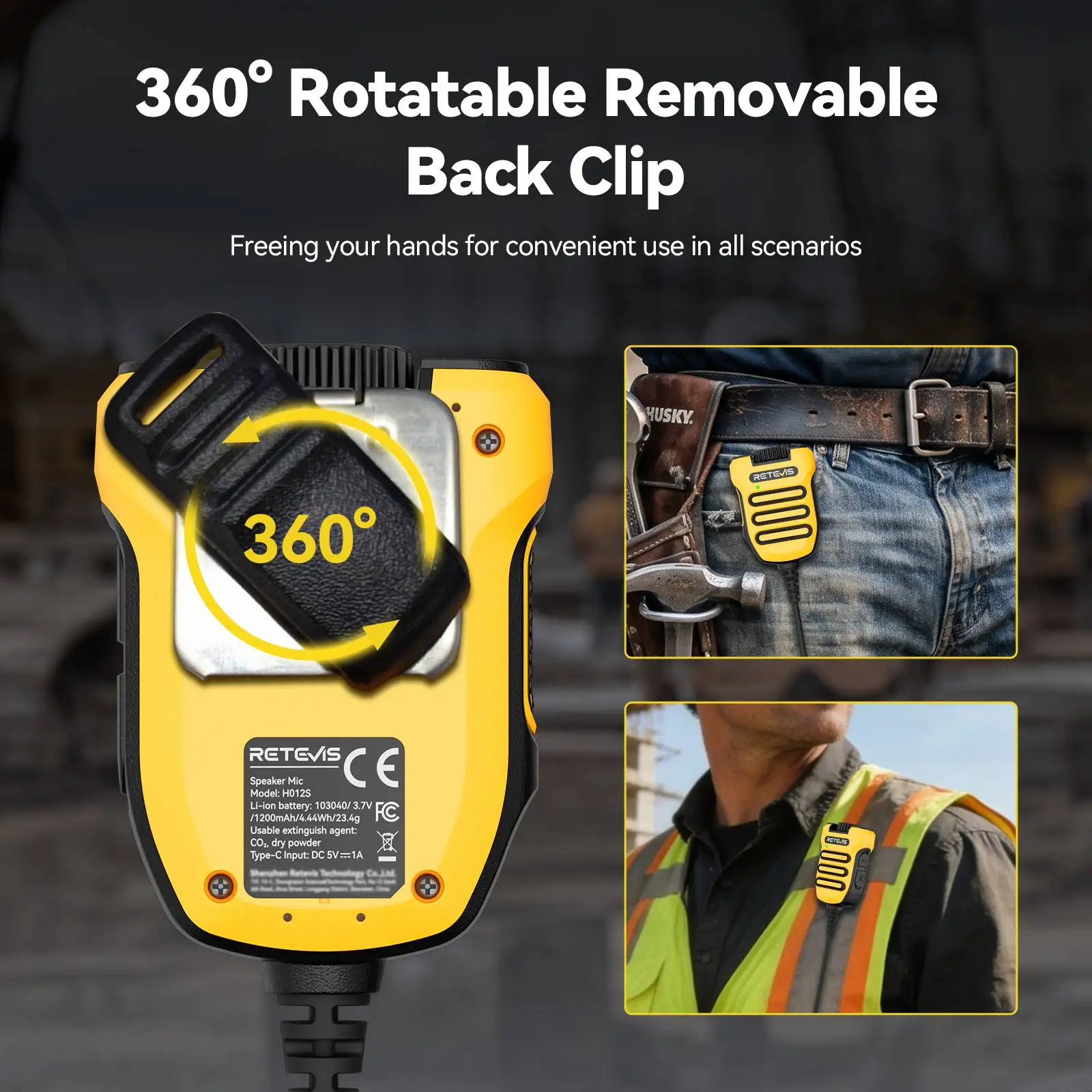 Retevis H012S Walkie-Talkie Mikrofon 1-Pin 2,5mm Walkie-Talkie Zubehör MIC Lautsprecher für Retevis RB648 RB648Plus RB648Pro – Detail 9