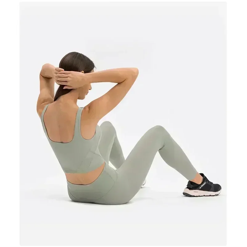 Lemon Women Underwear U Type Yoga Sports Vest with Chest Pad   Gym Sportswear Outfit Fitness TankTops Workout Bra Crop Clothing