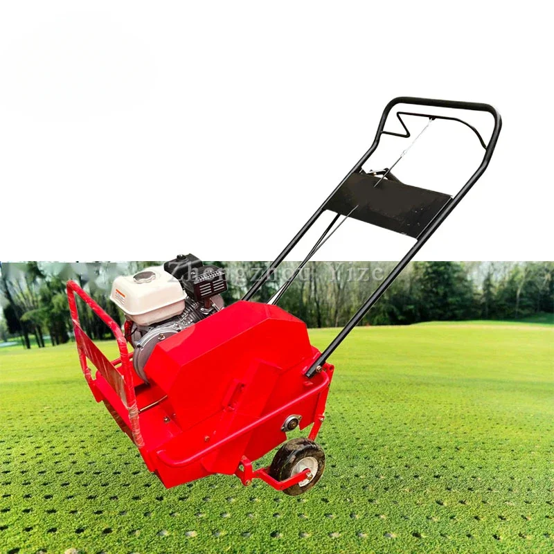 Height Adjustable Yard Root Grass Petrol Aeration Hand Push Lawn Punching Machine Lawn Drilling Aerator