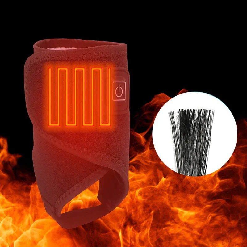Cinturino di protezione della caviglia per il calore autunnale e invernale Cinturino riscaldante regolabile nero Leggero e portatile
