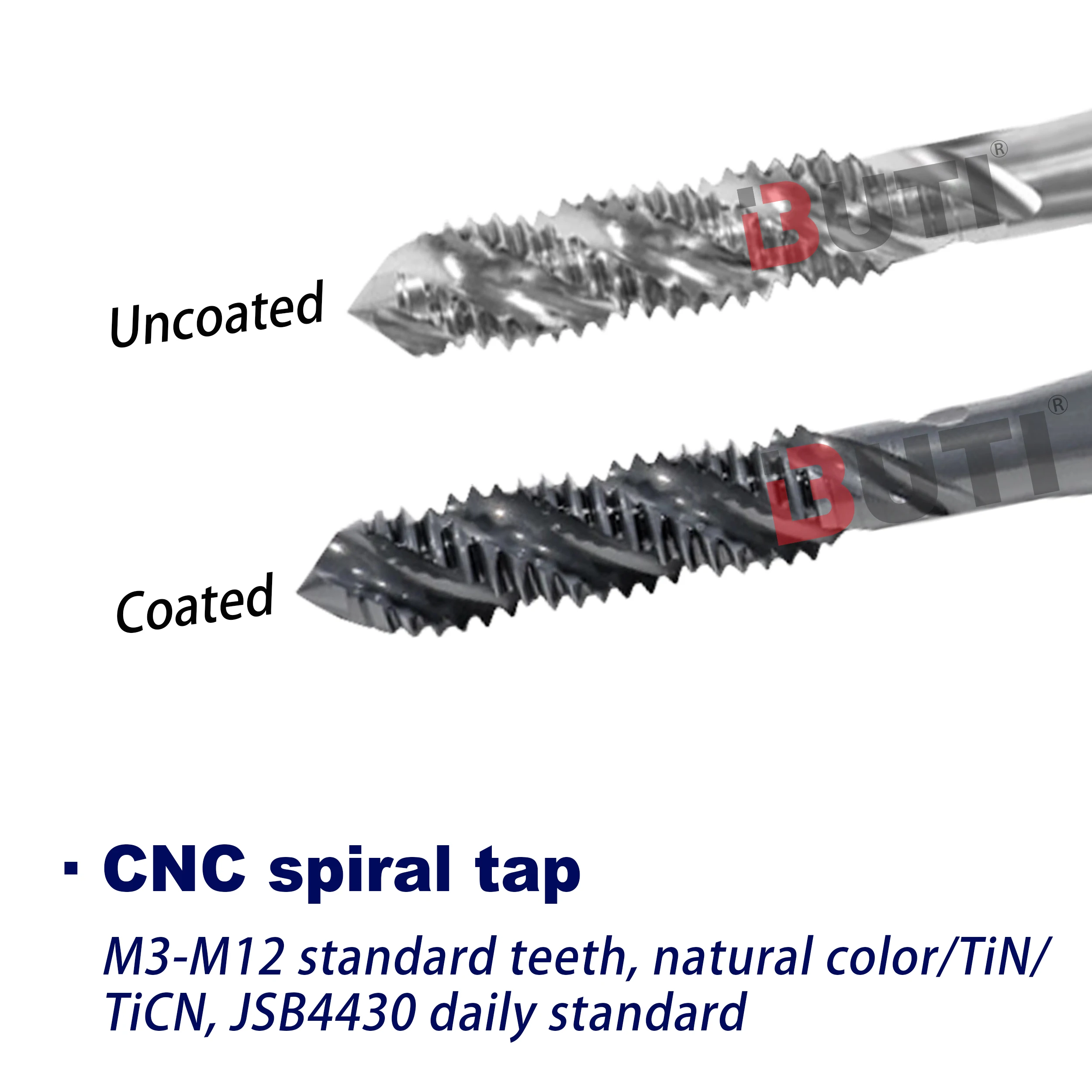 DESKAR CNC-draaibank met schroefpunt Tap M3/M4/M5/M6/M8/M10/M12 Rechte groef en anti-seismisch en anti-shake boor aan de tips