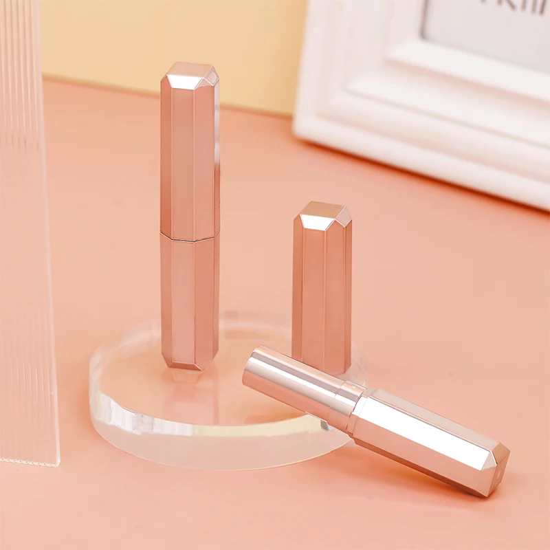 10-100pcs Lip Balm Container Direct Filling Lipstick Tube High-end Matte /Bright Rose Gold Lipstick Tube Empty lipstick shell