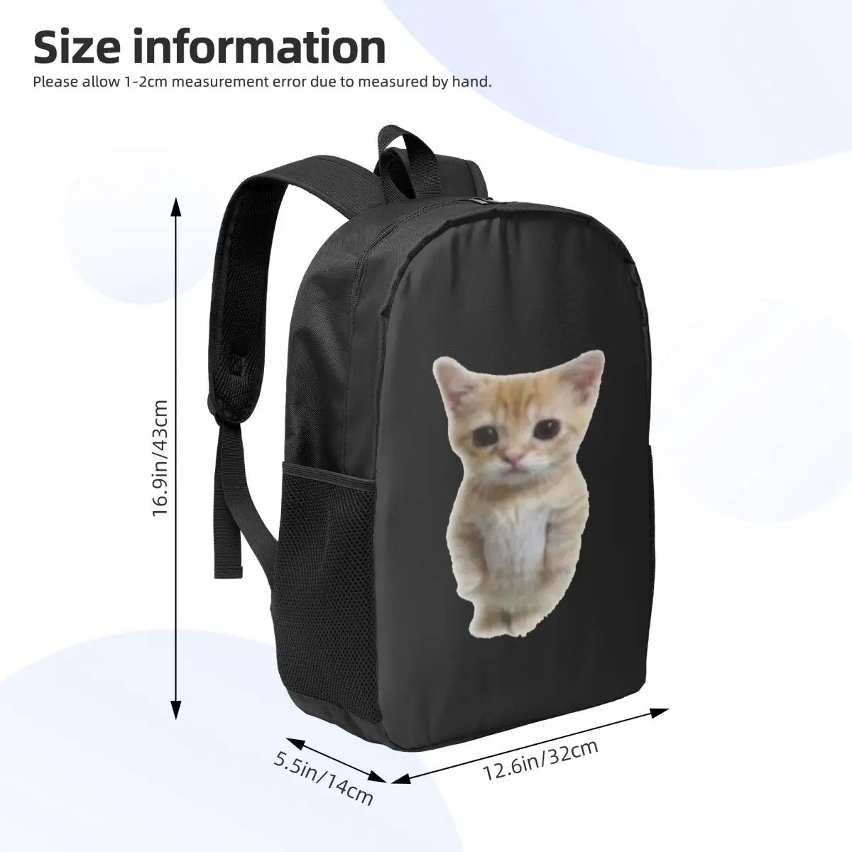 El Gato стоячий кот мем женские рюкзаки для мальчиков и девочек сумка для книг водонепроницаемые студенческие школьные сумки портативный рюкзак сумка на плечо