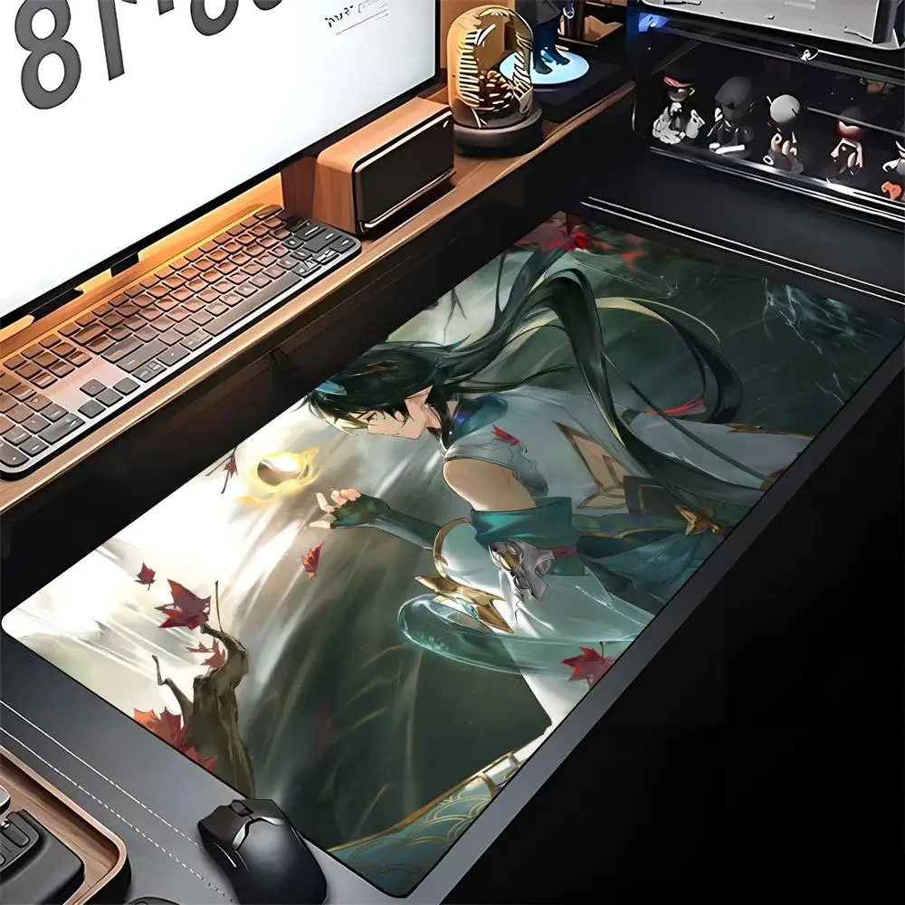 Honkai-Star Rail Mouse Pad com borda, grande arte de borracha Mousepad, Laptop Desk Mat, Big Gaming Locking, Computer Gamer