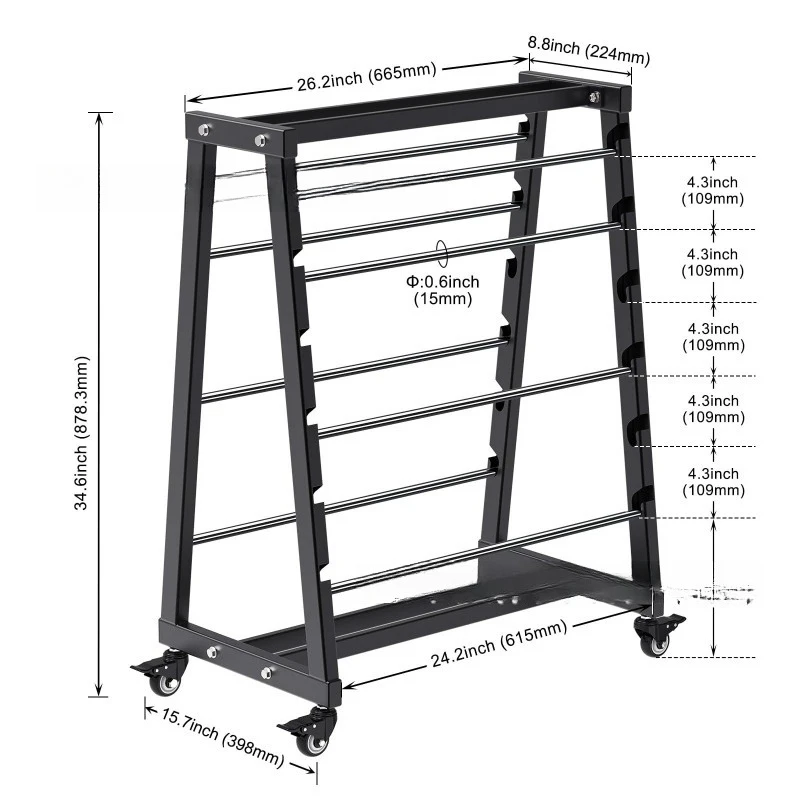 Heavy Duty 8-Rod Spool Rack Cable Box Distributor Display Rack Adjustable Spool Rack