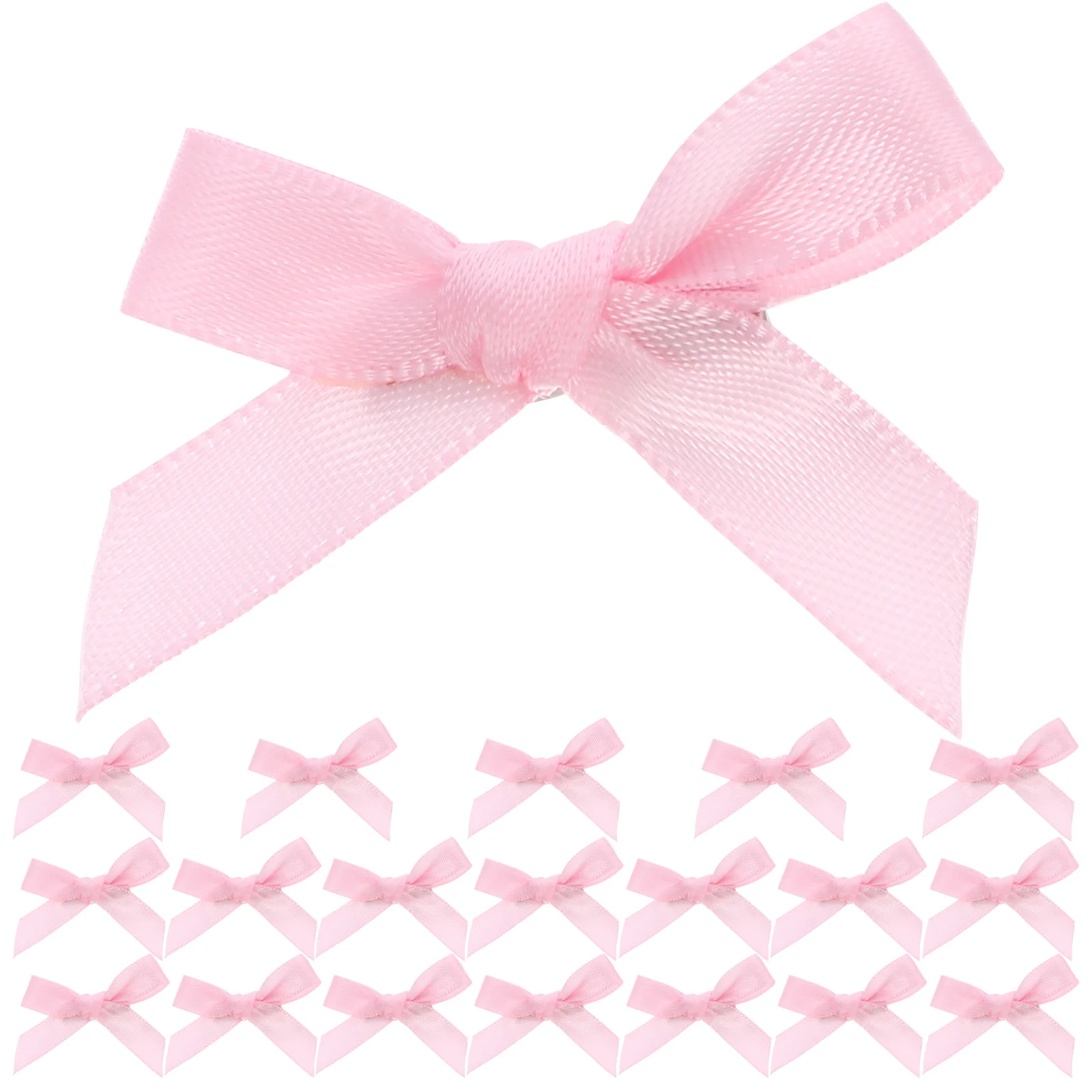 

20 Pcs Pink 4cm Bow Hair Clips Durable Elasticity Beaded Butterfly Accessories Women Teens Barrettes Hair Decorations