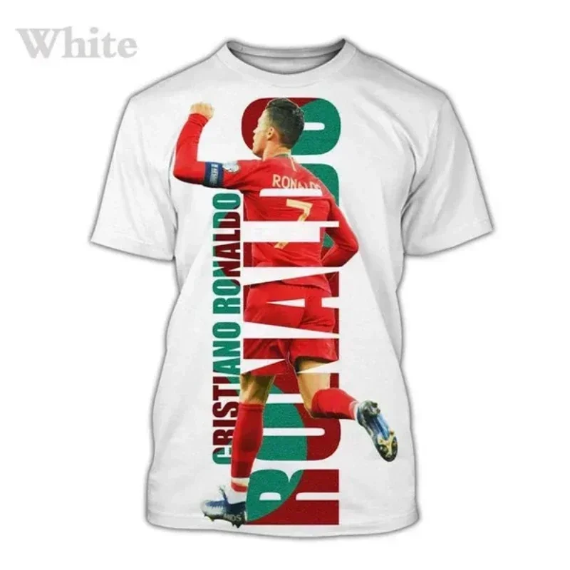 Summer Fashion Football Star Cristiano Ronaldo 3D Printing T-shirts Mens Oversized T Shirt New O-Neck Short Sleeve Tops