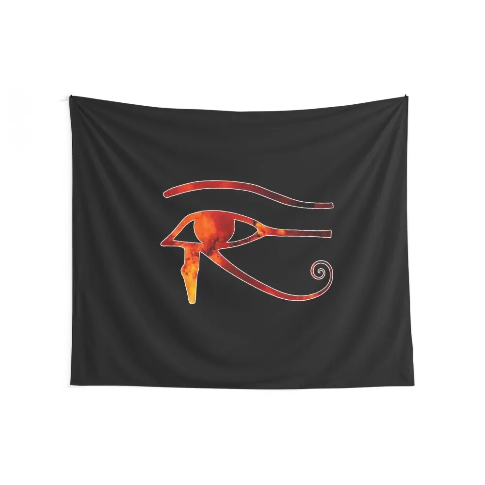 Eye Of Horus Egyptian Eye - Red Galaxy Tapestry Mushroom Kawaii Room Decor Room Decorations Aesthetic Tapestry