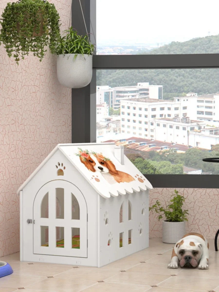 Dog Kennel for Pomeranian Teddy Dog Villa Removable and Washable Plastic Pet Kennel Cat Kennel Dog House