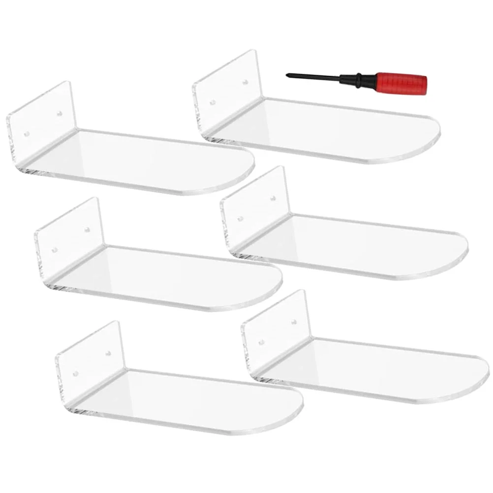 6 Pcs Floating Shoe Display Rack Shelves Door Transparent Acrylic Sneaker Shelf Stand