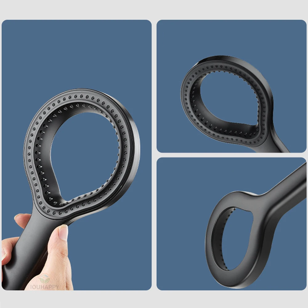 ارتفاع ضغط دش رئيس تصميم حلقة جوفاء المحمولة يده تصفية دش سماعات رأس تدفق المياه الكبيرة اكسسوارات الحمام #3