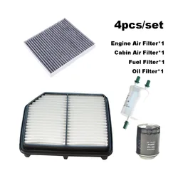 4pcs Filter Set For FAW BESTUNE T33 1.6L 2019-2023 BESTURN X40 2017-2021 Cabin Air Engine Fuel Oil Filter Spare Parts 11090204V7