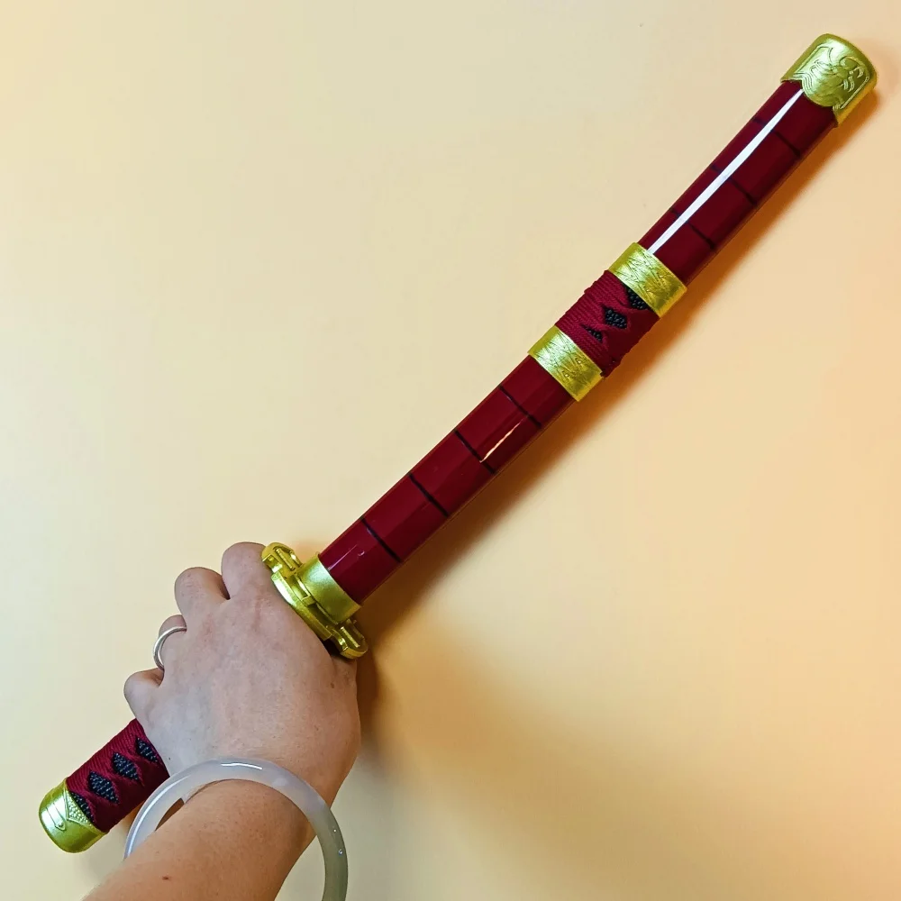 16 بوصة رورونوا زورو كاتانا الأصلي الساموراي صابر أنيمي تأثيري الدعامة السيف الحقيقي كاتانا النينجا شفرة السيف سكين لعبة غير حادة هدية #2