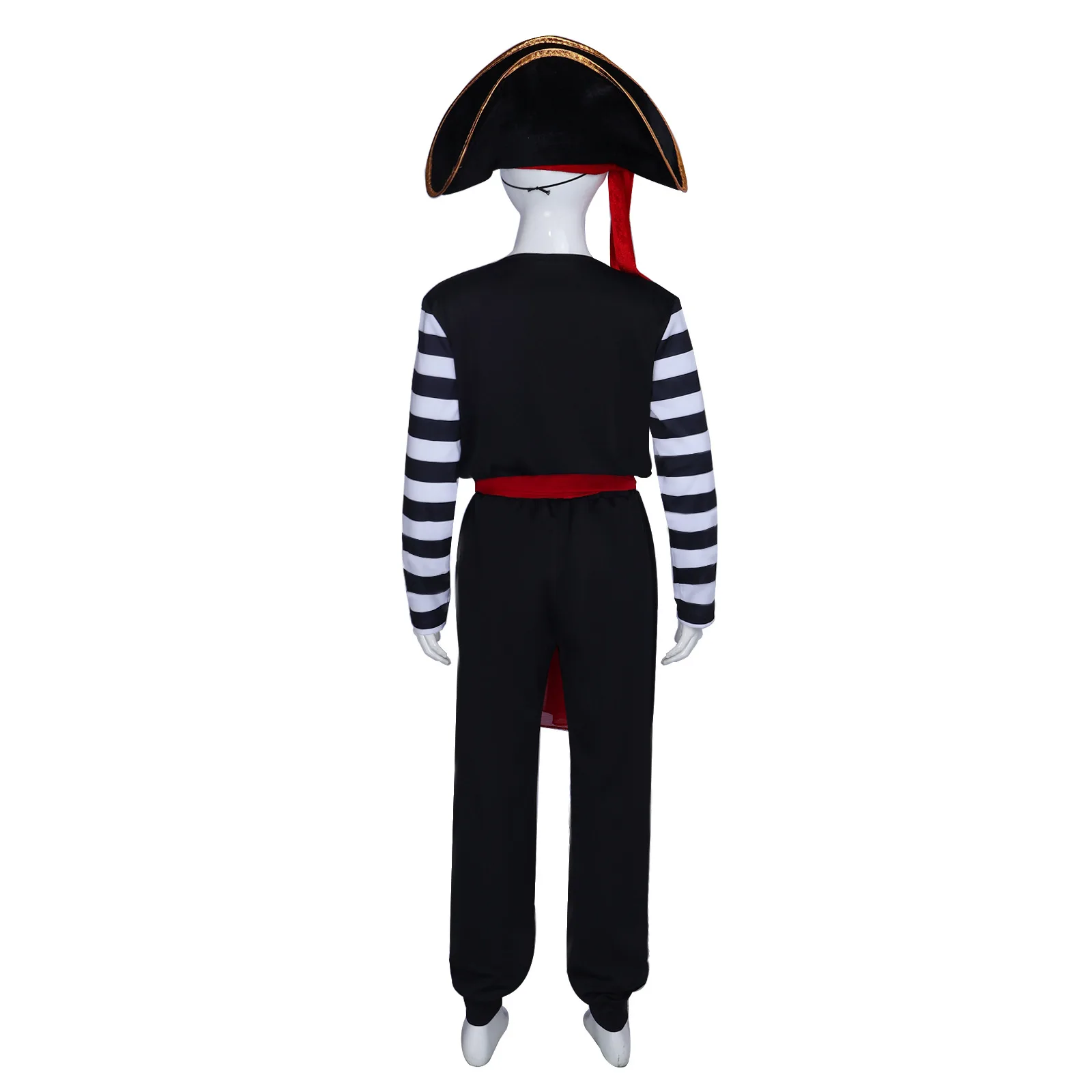 2024 New Kids Carnival Easter Fantasia Children Pirate Hat Belt Costume Birthday Party Boys Girls Pirate Cosplay Outfits Sets