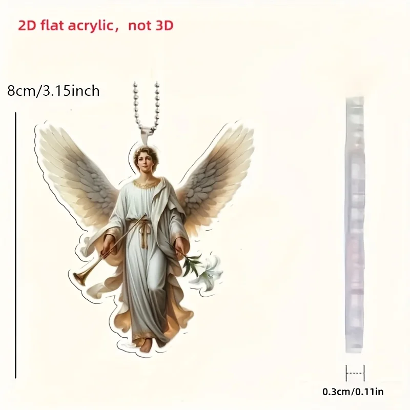 2DArtistic Angel Pendants Durable Acrylic Car Interior Decor Accessories Small Pendant Bag Key Perfect Gift Best-selling Product