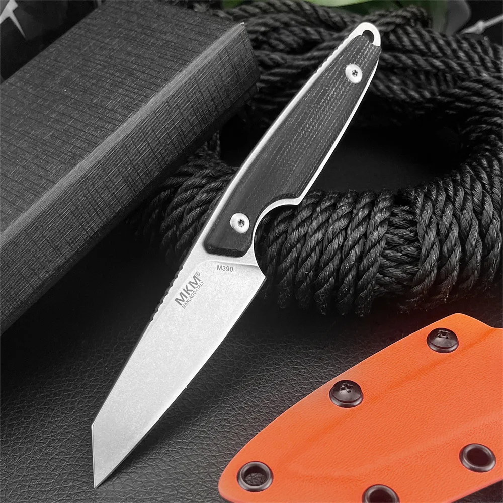 أحدث MKM RMJ Bailout شفرة مثبتة سكين 8Cr13MoV شفرة Micarta مقبض EDC في الهواء الطلق التكتيكية الدفاع عن النفس الصيد التخييم سكين