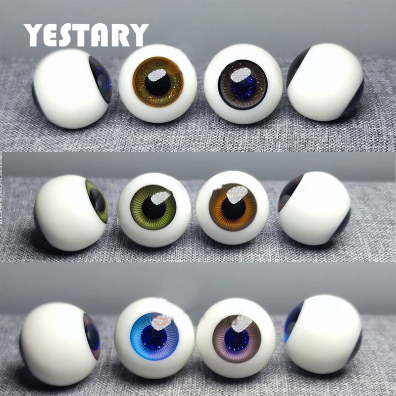 

YESTARY Eyes Toys BJD Doll Accessories 1/3 1/4 1/6 Glass Eyes Double-sided 3D Movable Eyes 14/16/18MM Eyeball Toys Girls Gifts