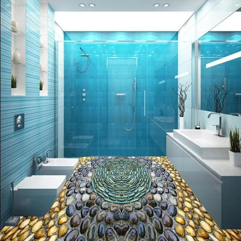 beibehang-床塗装モダンな小石の花防水浴室キッチンバルコニー-pvc-壁紙自己壁ステッカー床壁画
