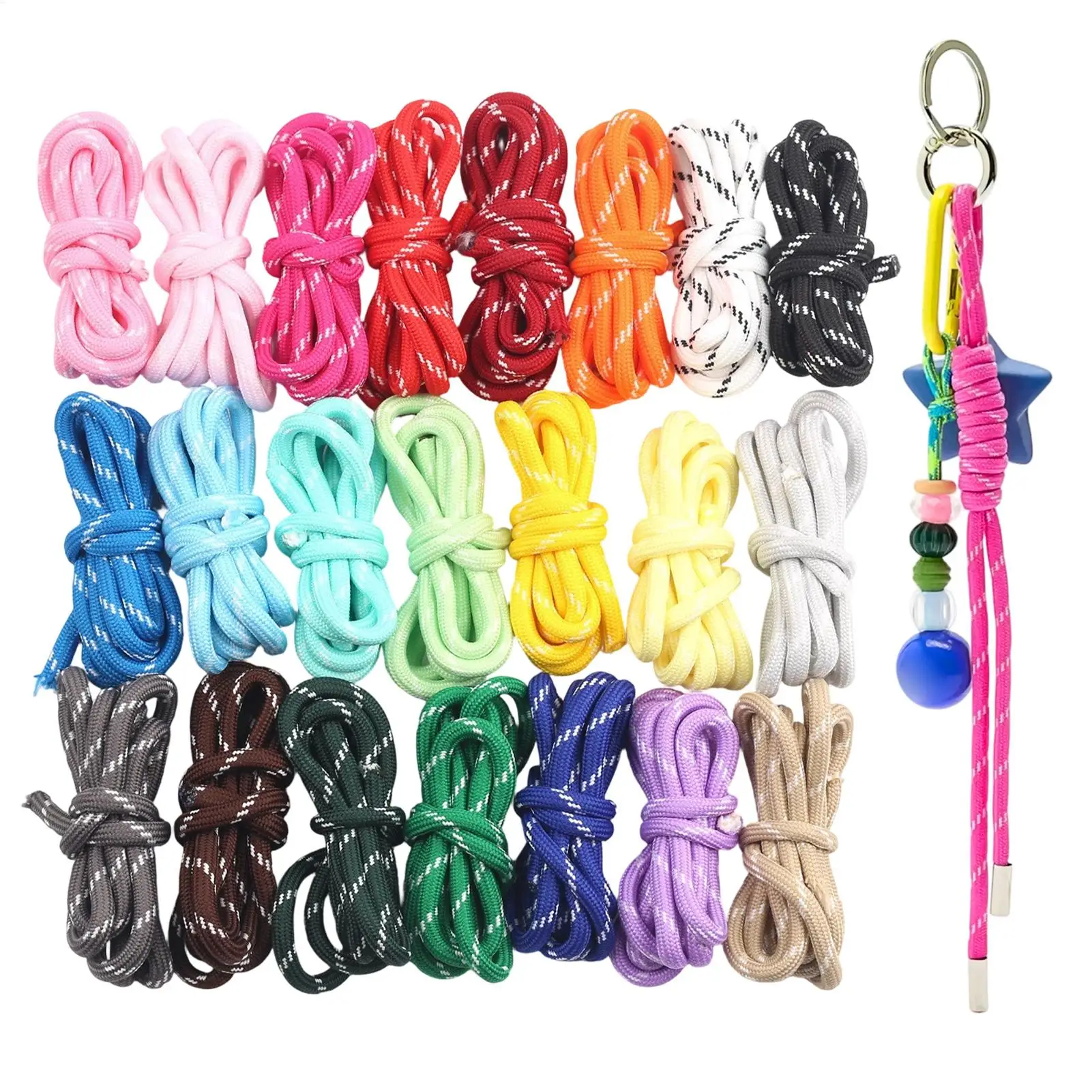 22 colors Paracord Rope smartphone Woven lanyard Multifunction Craft Rope Bracelet Kit For Keychains Bag ornament decoration