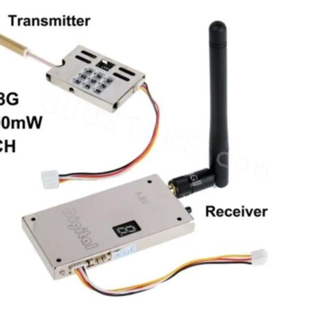 

200-400m Range PARTOM 5.8G 200mW 9CH Wireless AV Transmitter & Receiver for RC Quadcopter RC Drone FPV Multicopter