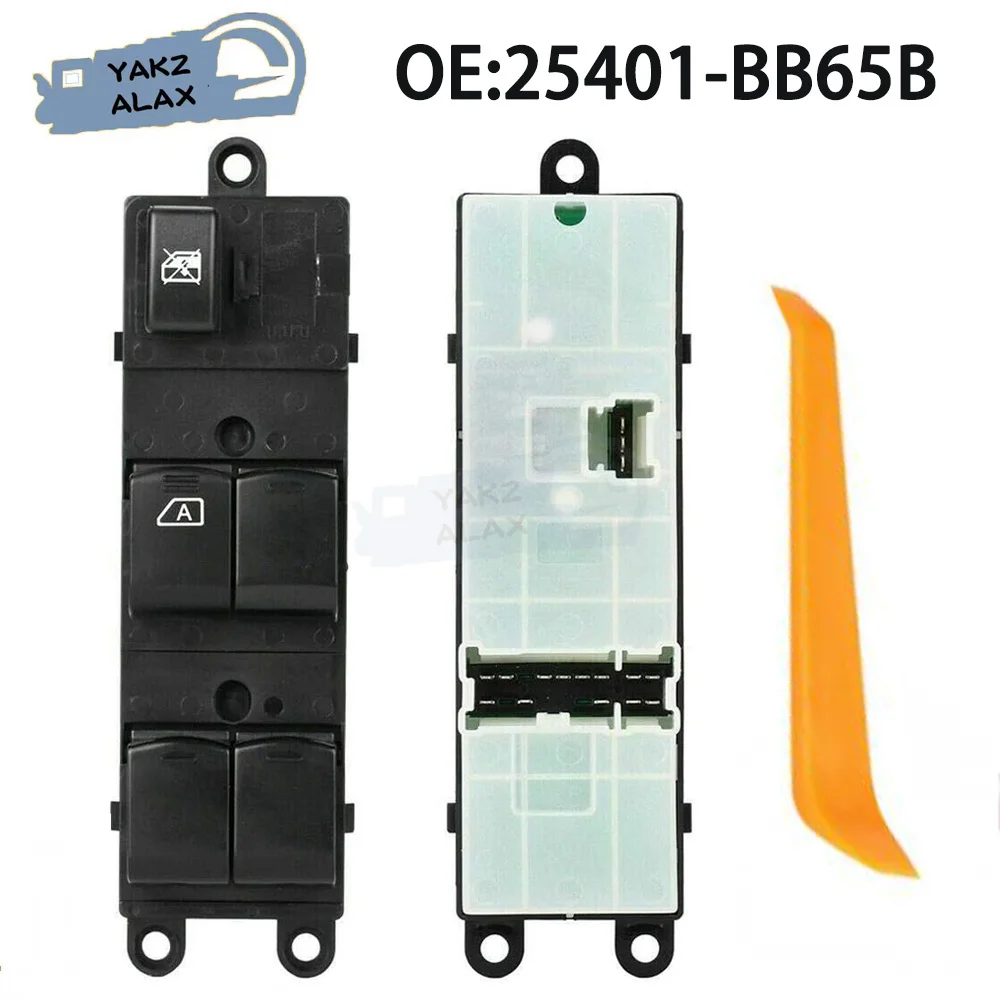 

25401-BB65B for Nissan Qashqai J10 Navara D40 Pathfinder R51 Front Left Electric Master Power Window Control Switch Button