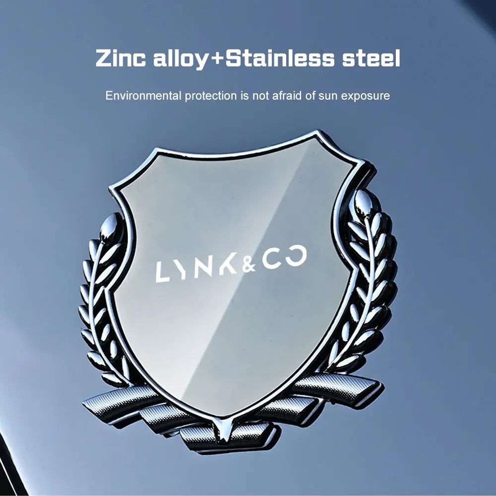 Metal Car Body Fender Side Sticker Decoration For Lynk&Co 01 02 03 05 09 900 08 EM-P EM-F Z20 Z10 Auto Trunk Window Side Decals