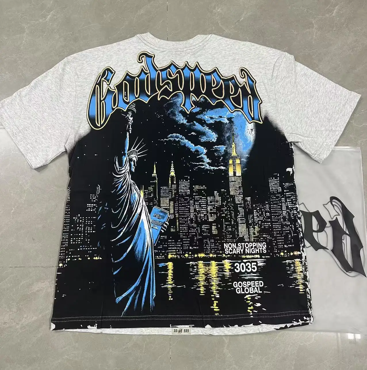 Loose Fit Pure Cotton Short Sleeve T-Shirt Statue Print Retro High Street Style Casual Youth Fashion T-Shirt for Men And Women