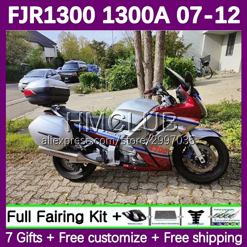 Fairing For YAMAHA FJR 1300 A C FJR1300A FJR1300 07 08 09 10 11 12 149No.99 FJR-1300 2007 2008 2009 2010 2011 2012 Red Silvery