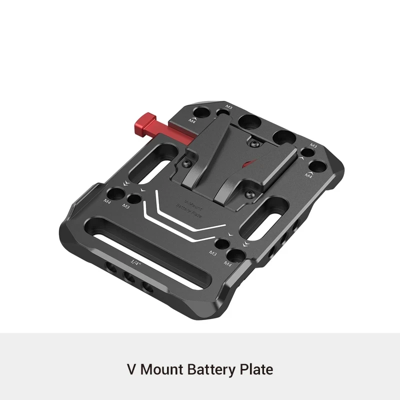 SmallRig V-mount batterijplaat, V-lock mount batterijplaat met 15 mm staafklem en verstelbare arm voor voeding - 2991