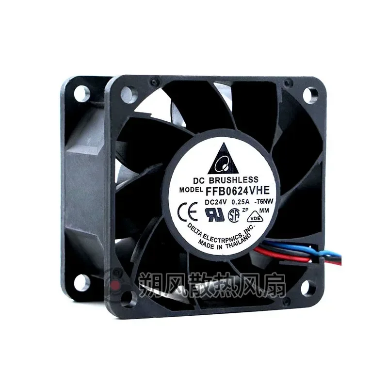 for Delta FFB0624VHE 6038 24V 0.25A 6CM PWM Temperature Control Speed Regulation Violent Cooling Fan