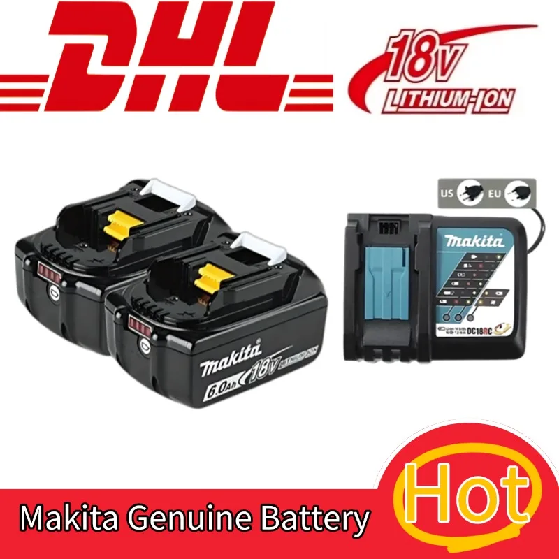 

Premium Replacement Batterie Makita 18V, Genuine 18V 6Ah Makita Battery Equivalent, Perfect Fit for LXT Series, High Output