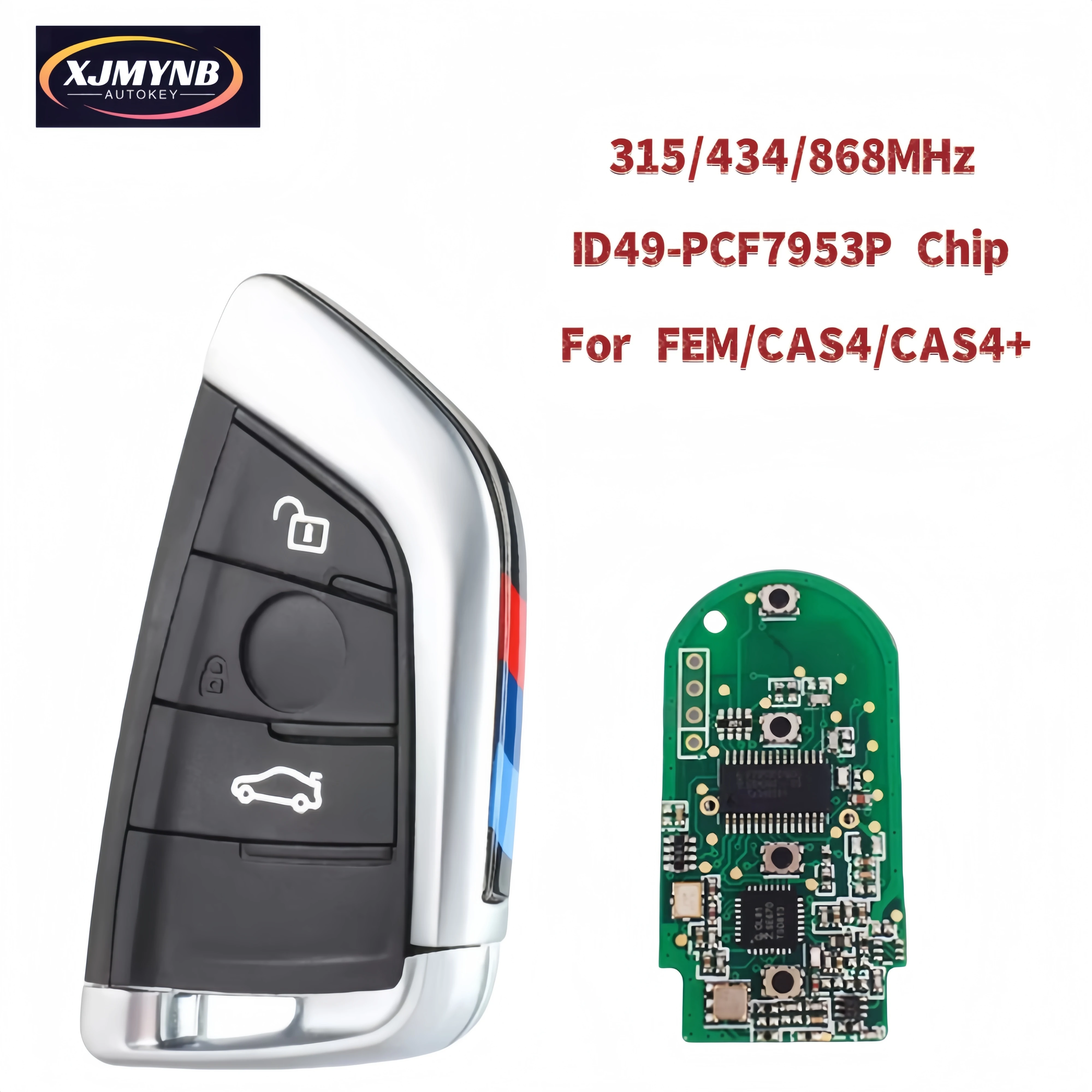 

XJMYNB KR55WK49863 Keyless Entry Remote Smart Key For BMW F FEM CAS4 5 7 Series X5 X6 2014+ ID49 PCF7953P Chip 315/433/868MHz