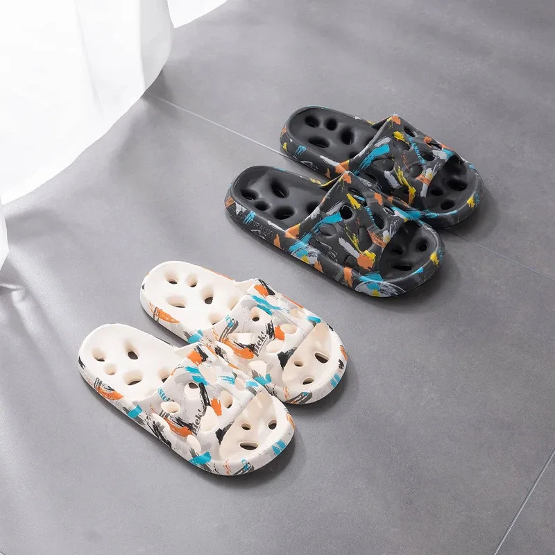 

Новые мужские и женские тапочки для ванной 2026 года, из нескользящего и дезодорирующего материала EVA, быстросохнущие пляжные туфли для мужчин и женщин
