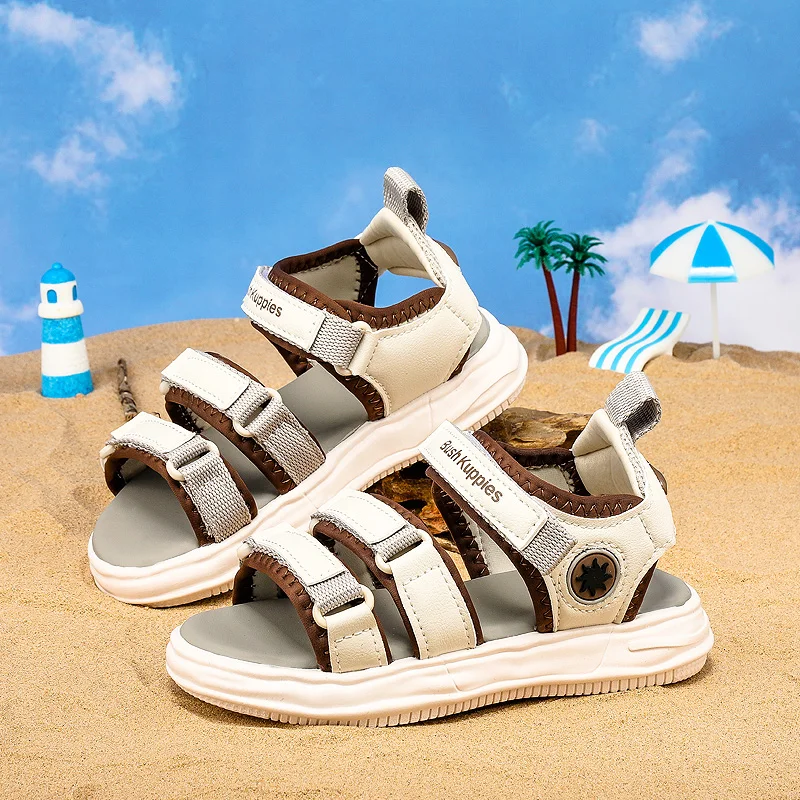 Kid's Outdoor Sandals Girls Boys Breathable Summer Walking Casual Light Beach Shoes Soft Quick-Drying Footwear for Childrens