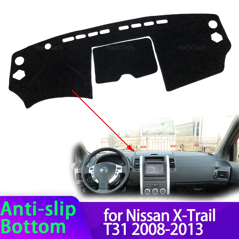 For Nissan X-Trail T31 2008-2013 X Trail XTrail Car Dashboard Cover Avoid Light Pad Instrument Panel Mat Case Carpets
