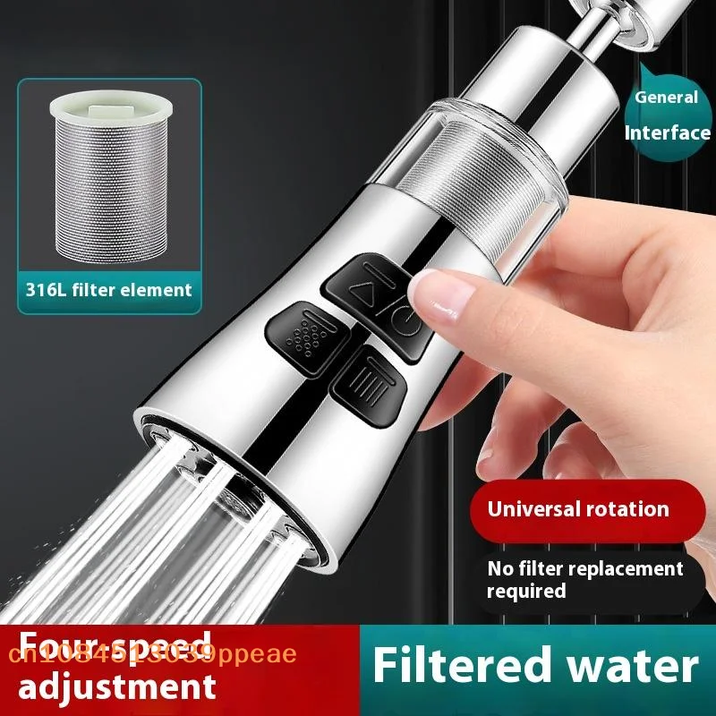 

Kitchen Sink Water Filter Faucet Extender With Filter Function Universal 720° Rotate Aerator Splash Filter Washbasin Faucet