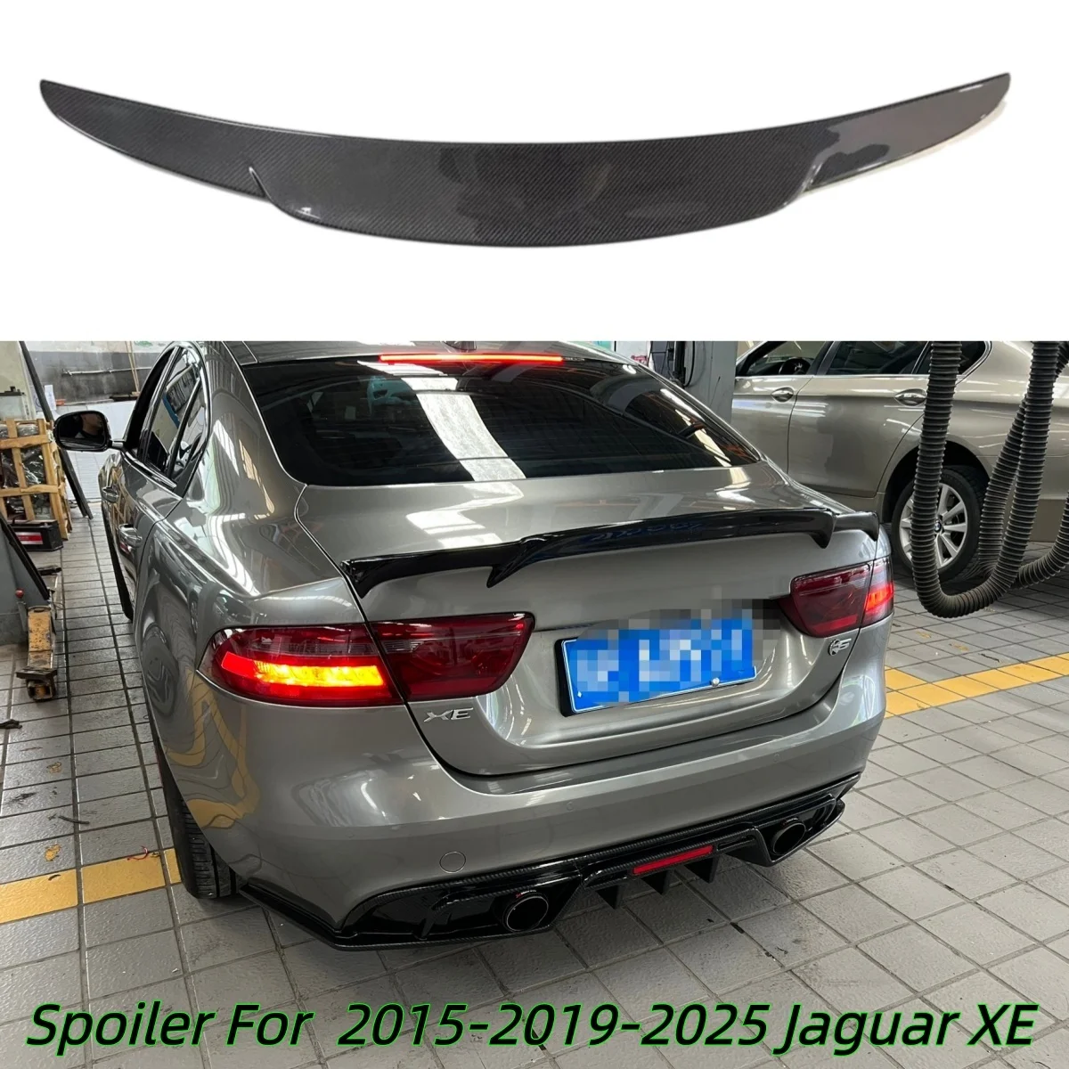 For 2015-2025 Jaguar XE Rear Trunk Lid Accessories Sports Styling BodyKit Exterior Tail Wing Plate Fixed Wind Rear Spoiler Parts