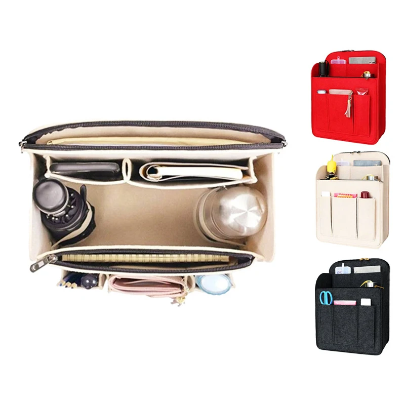 حقيبة إدراج متعددة الجيوب خفيفة الوزن منظم حقيبة ظهر نسائية حقيبة تخزين متعددة الأغراض حقيبة ظهر داخلية ملحقات حقيبة