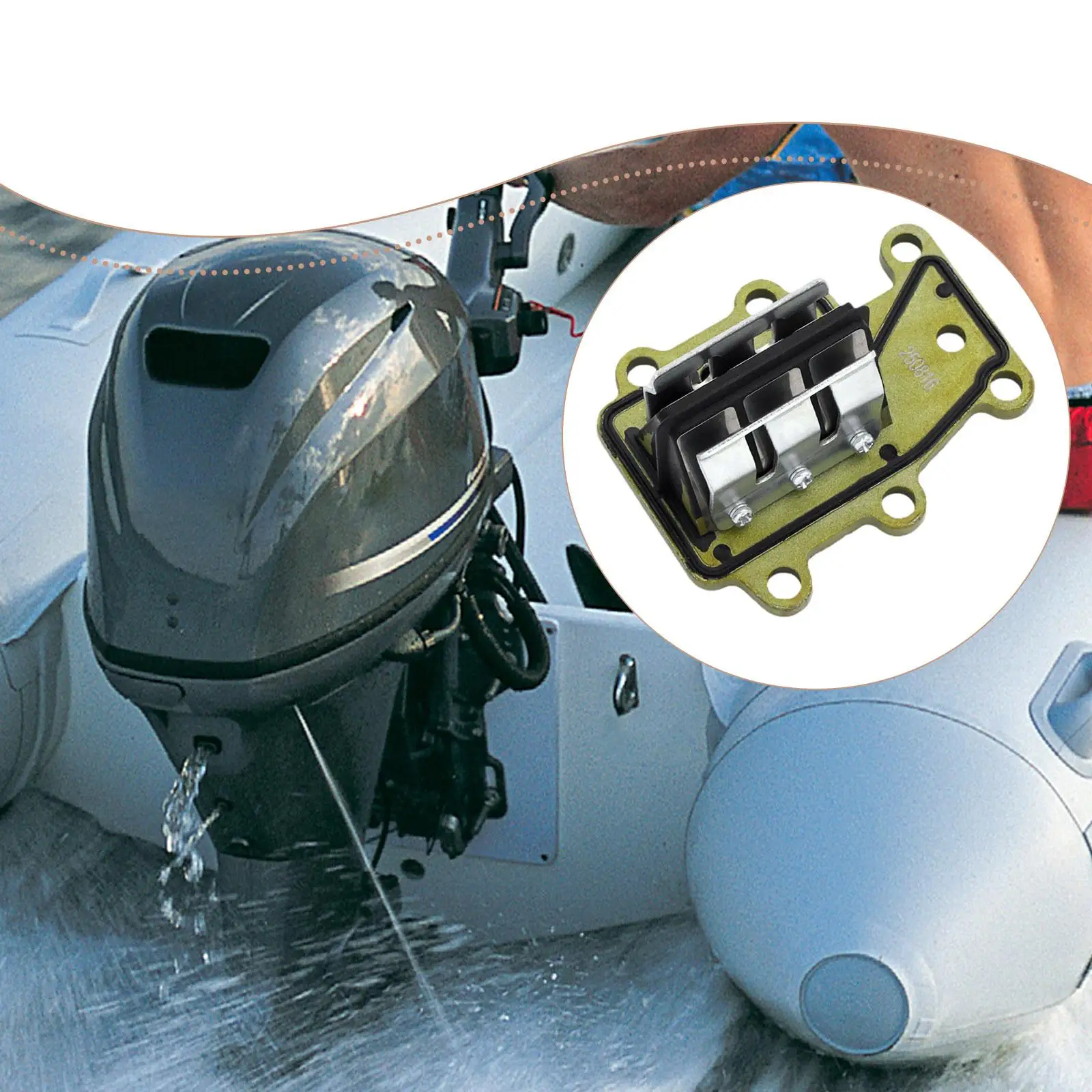 Ensemble de soupape d'admission de rechange en métal, pièces de rechange pour Yamaha T9.9/15 2 temps 15HP, accessoire de moteur hors-bord