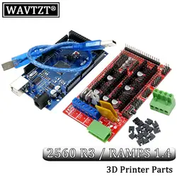 Mega 2560 R3 Mega2560 REV3 + 1pcs RAMPS 1.4 Controller for arduino 3D Printer kit Reprap MendelPrusa