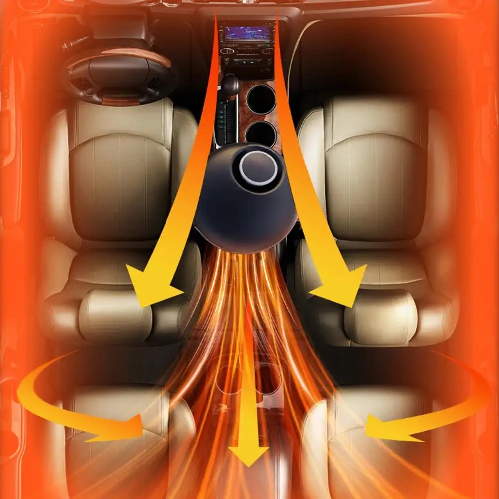 12V 150W Car Heater Cooler 360 Degree Rotatable Dual Use Fan Plugs Into Cigarette Lighter For Windshield Defrosting All Vehicles