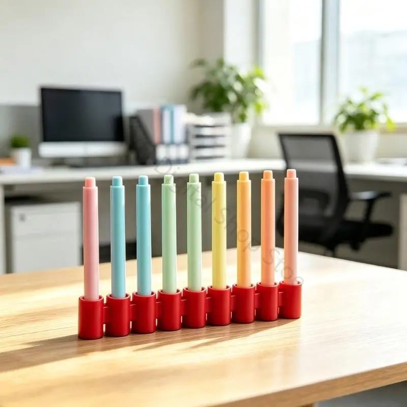96BA Marker Pen Rest Organizers Broad Marker Rest Set of 5 for Office and Study Desks