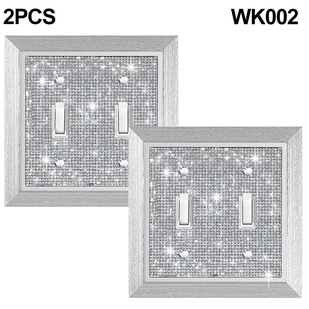 Switch Decoration Wall Plate Cover Switch Panel Any Room Office Switch Covers Bling Rhinestones Eye-catching Effect