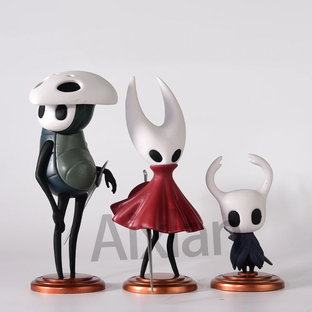 ชุดฟิกเกอร์อนิเมะ Hollow Knight 3 ชิ้น ฟิกเกอร์แอคชั่น PVC ของสะสมโมเดลของเล่น