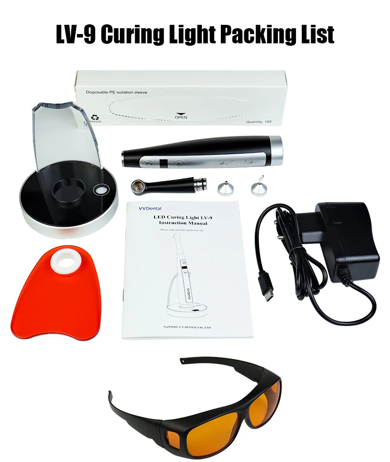 VVDental Photopolymerisator LED-Aushärtelampe 1 Sekunde Harzaushärtung 3200mW/c ㎡ 6-Modi-Karies-Diagnosegerät für die Zahnmedizin – Detail 11
