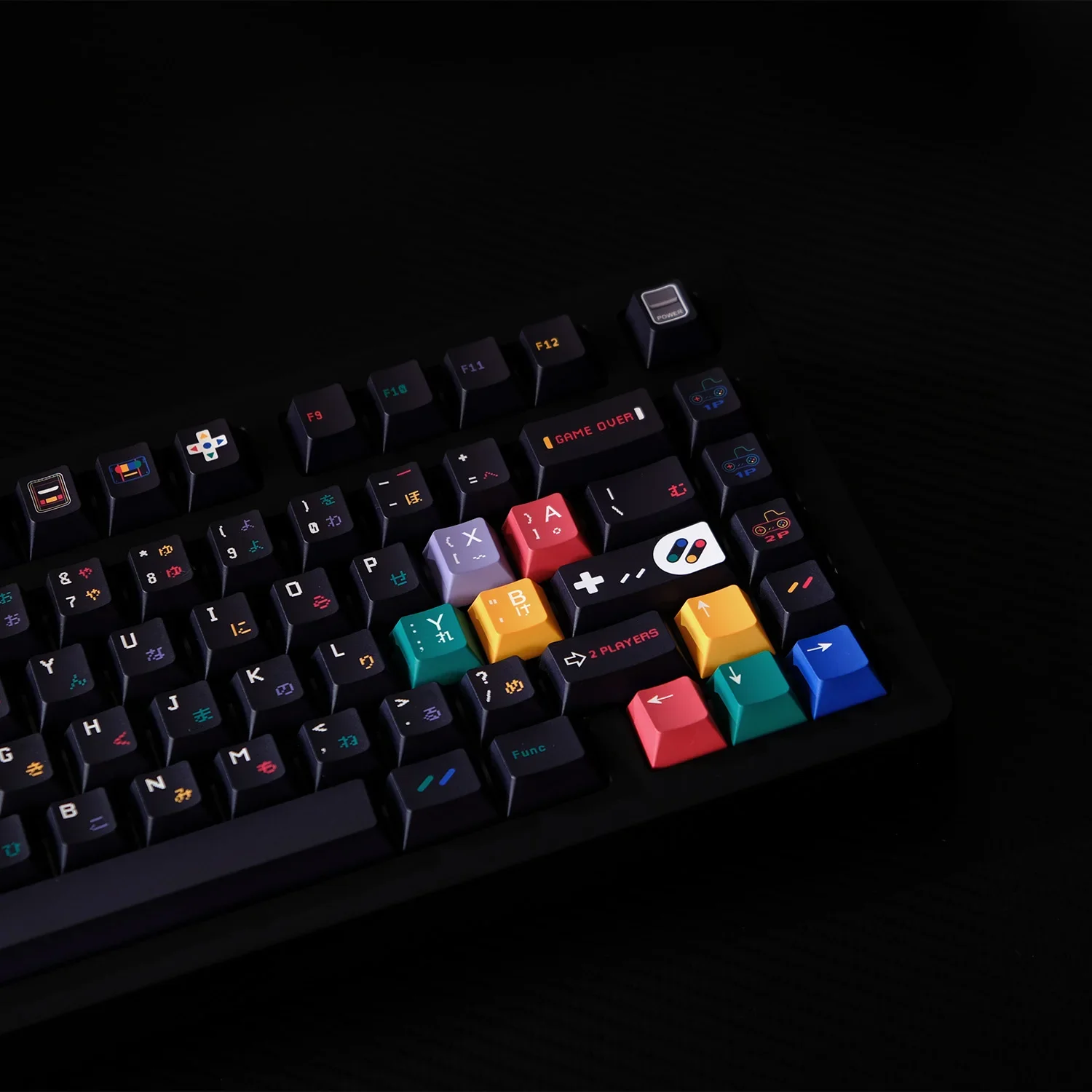 

178 клавиш Ретро SFC Game Черные колпачки для клавиш Cherry Profile PBT Dye Пользовательские колпачки для клавиш MX Switch DIY ISO Gamees Механические колпачки для клавиатуры