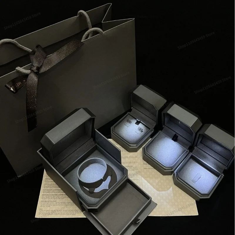 For Jewelry Storage Packaging Box Light Ring Pendant Earrings Bracelet Necklace Packaging Box