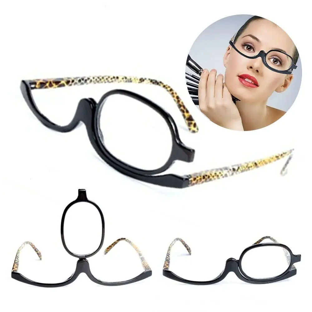 Dioptrie femme + 1.00 ~ + 4.0 lunettes dioptrie lunettes pliantes maquillage rotatif lunettes de lecture loupes lunettes cosmétiques